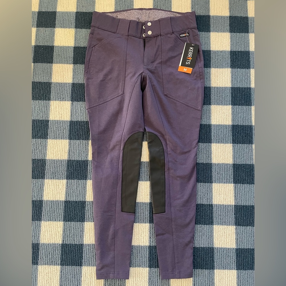 Women’s Kerrits Denim Thermal Knee Patch Pocket Breeches Blackberry